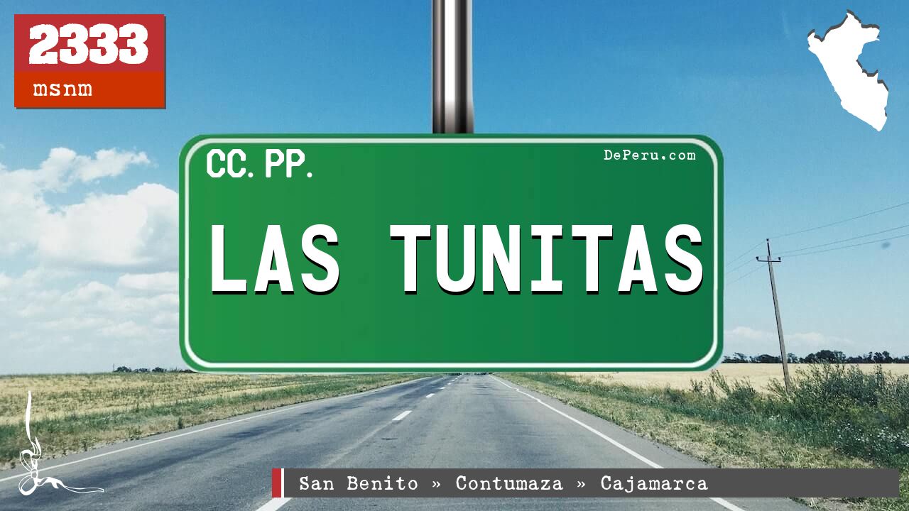 Las Tunitas en Cajamarca: Centros Poblados