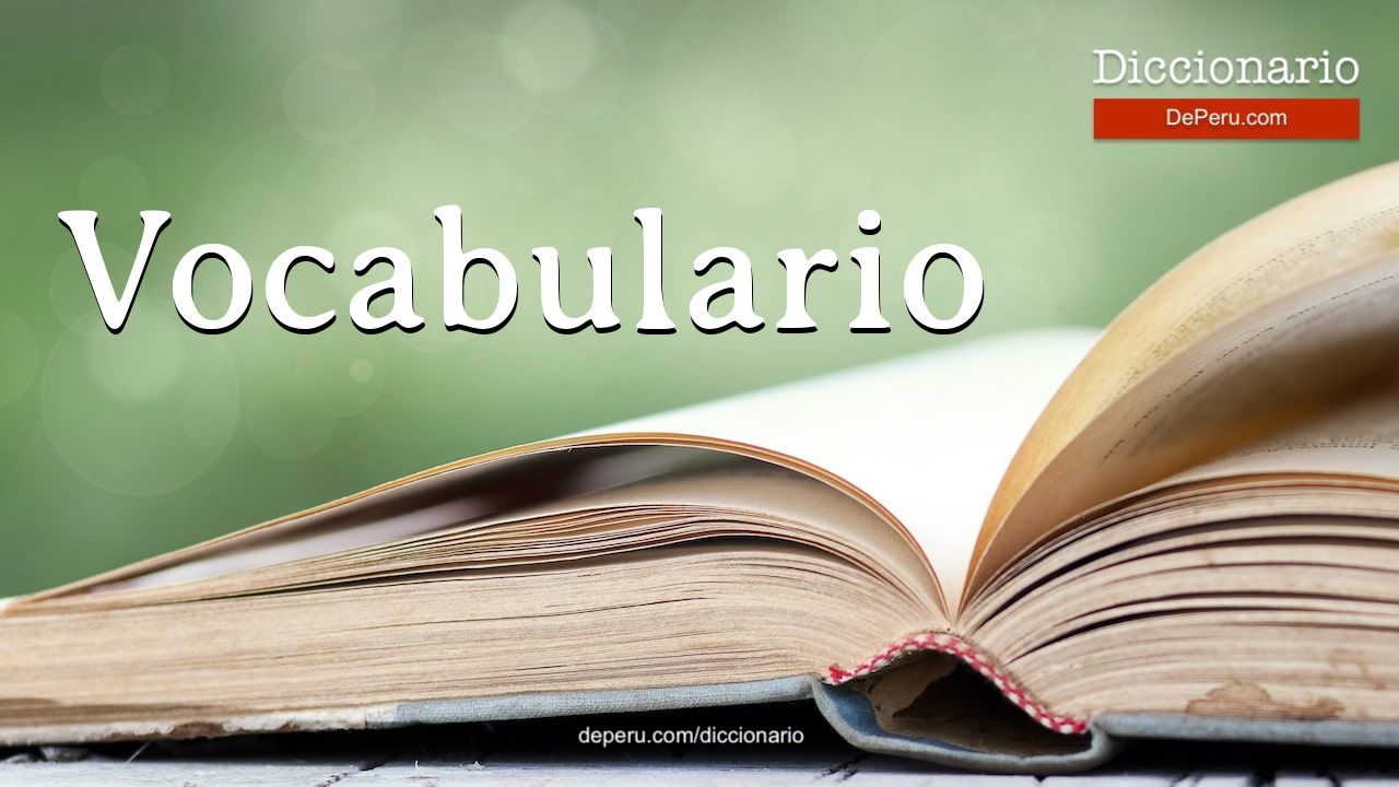 Palabra Vocabulario en el diccionario